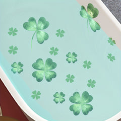 6Pcs Anti Slip Bathtub Stickers Four Leaf Clover Pattern