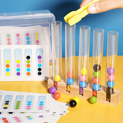 Colorful Wooden Puzzle Ball Matching Game Educational Parent Youngsters