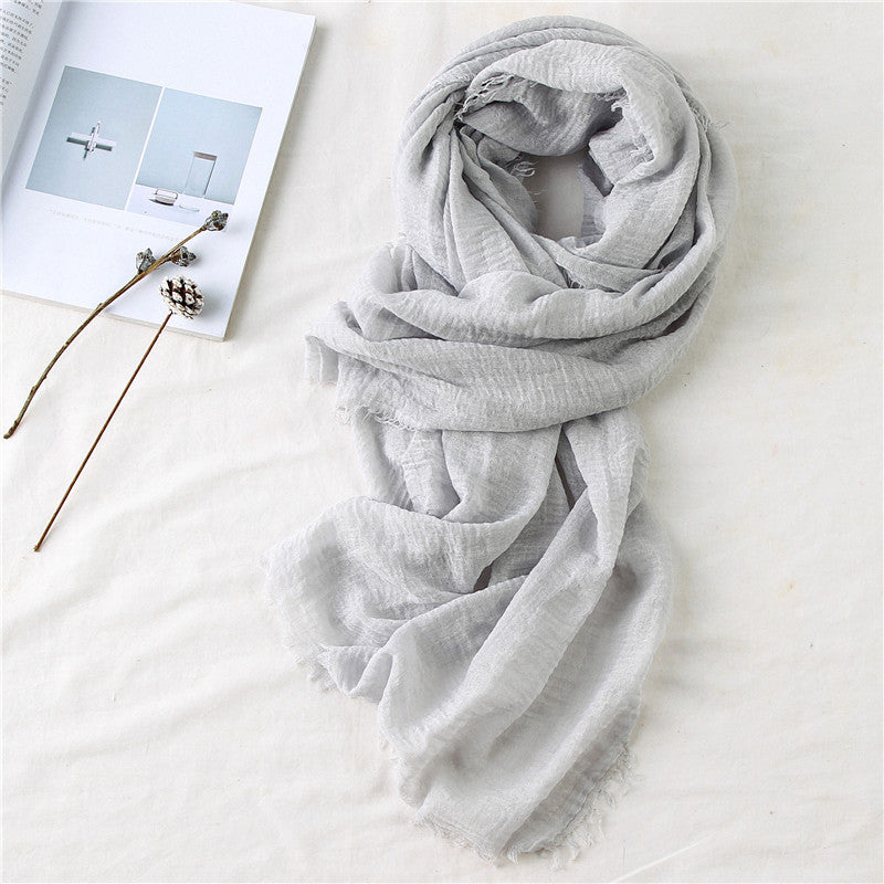 Plain Hijab Caps Scarf Polyester Wrap Elastic Shawls Soft Headband Snood