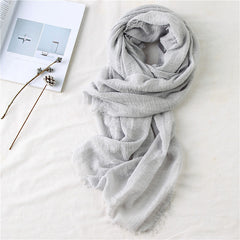 Plain Hijab Caps Scarf Polyester Wrap Elastic Shawls Soft Headband Snood