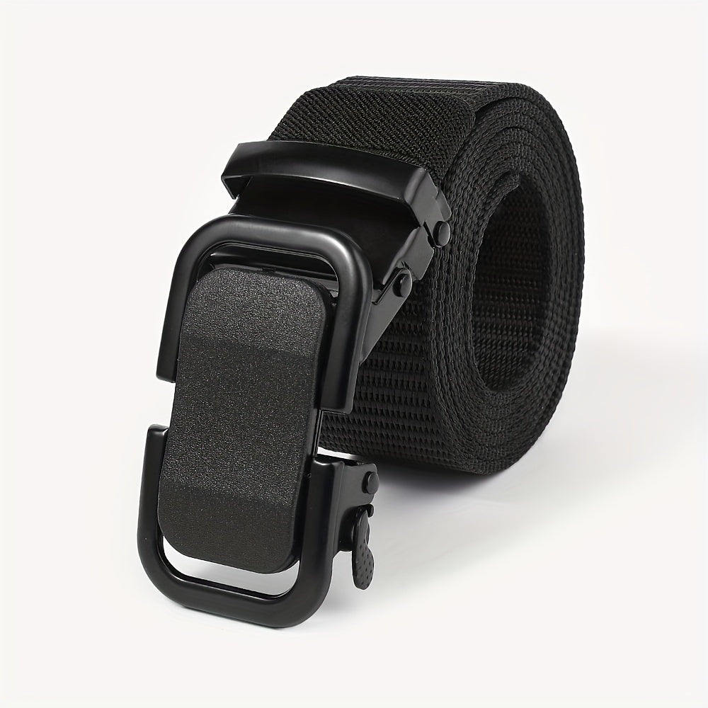 Nylon Canvas Webbing Belt with Metal Buckle for Men