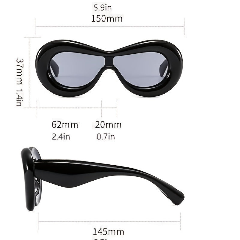 Thick Frame Sexy Lip Y2K Sunglasses Women Punk Party Shades Futuristic Eyewear