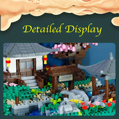 Chinese Peach Blossom Pool Architectural Building Blocks Gift
