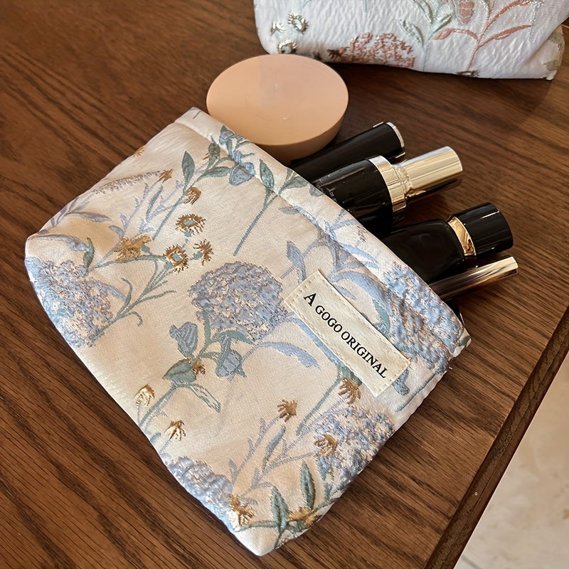 Floral Organizer Bag for Makeup Toiletries & Travel Essentials