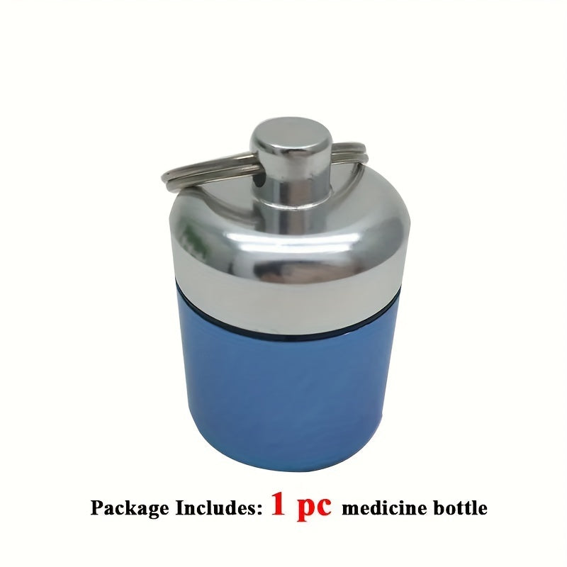 Waterproof Pill Organizer & Metal Pill Holder Keychain