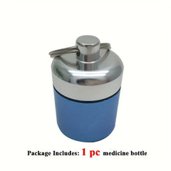Waterproof Pill Organizer & Metal Pill Holder Keychain