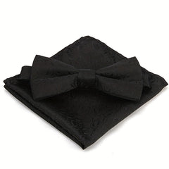 Polyester Formal Men's Bow Tie Handkerchief Set