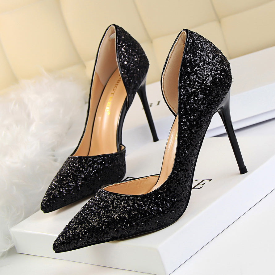 Women's Sparkly Stiletto High Heels Non Slip Shoes