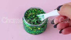 Golden Green Chameleon Glitter Gel Spoon St Patricks Halloween Christmas Concert