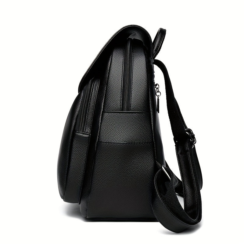 Women's Backpack Lightweight Adjustable Straps Faux Leather Polyester Lining