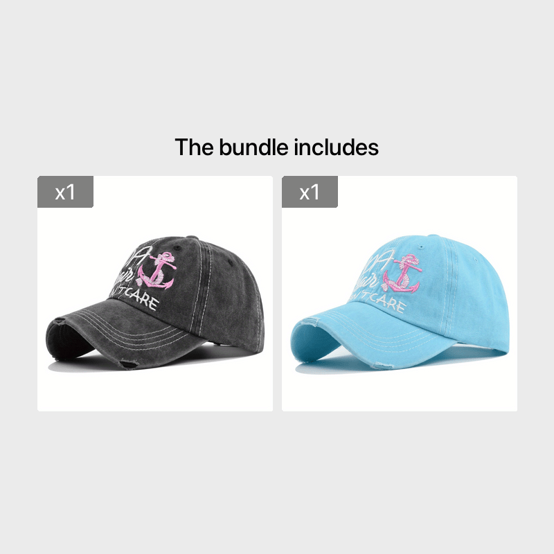 Men's Embroidered Baseball Cap Couple Hat Vintage Peaked Cap