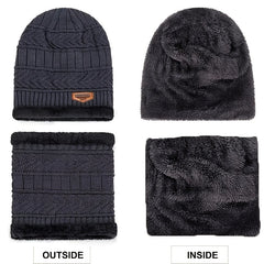 Winter Beanie Hat & Scarf Set for Men & Women