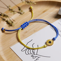 Sunflower Rope Bracelets for Women - Friendship Braided Bracelet