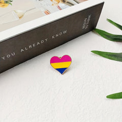 Stylish Rainbow Badge & Love Brooch