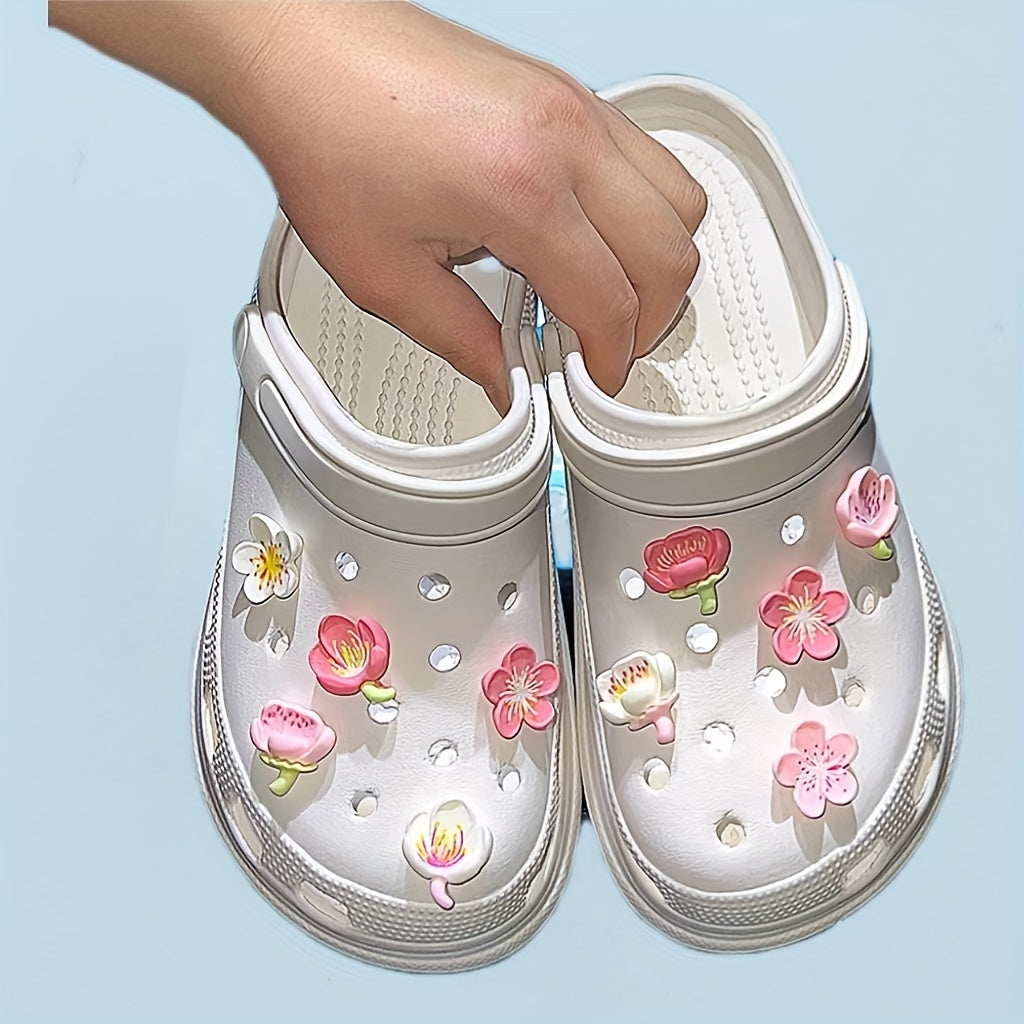 10pcs Flower Shoe Charms For Girls