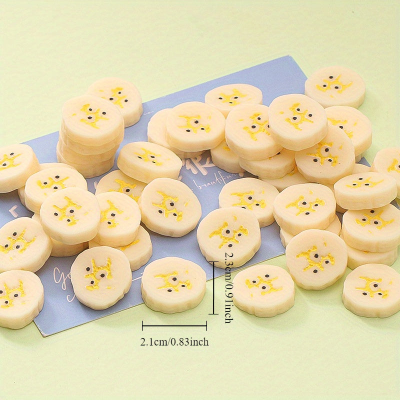 3D Banana Slices Playset for DIY Resin Decor - ABS Material