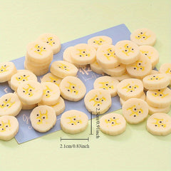 3D Banana Slices Playset for DIY Resin Decor - ABS Material