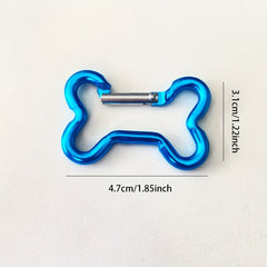 5pcs Bone Shaped Carabiner Keychain, Outdoor & Daily Use