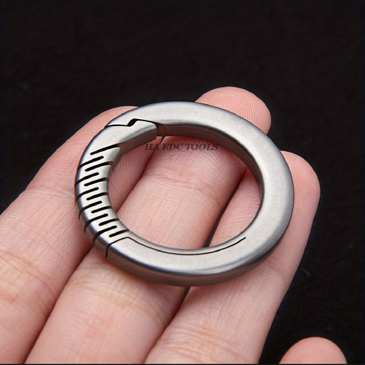 Titanium Car Keyring Without Spring Elastic Keyring Creative Pendant