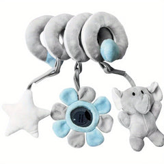 Cartoon Animal Rattle Sensory Toy for Babies Clip on Car Seat & Stroller Toys