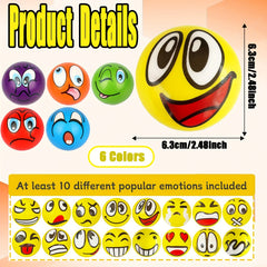30pcs Funny Faces Foam Finger Squeeze Balls for Party Favors