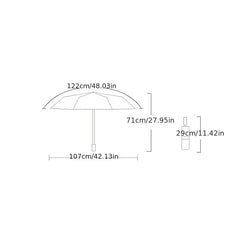 Large Flower Sunshade Manual Umbrella 10 Ribs