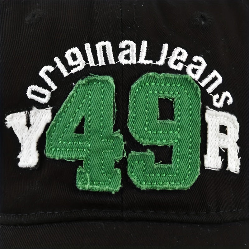 3D Embroidery Baseball Cap Washed Patch Cloth Baseball Hat Sun Hat