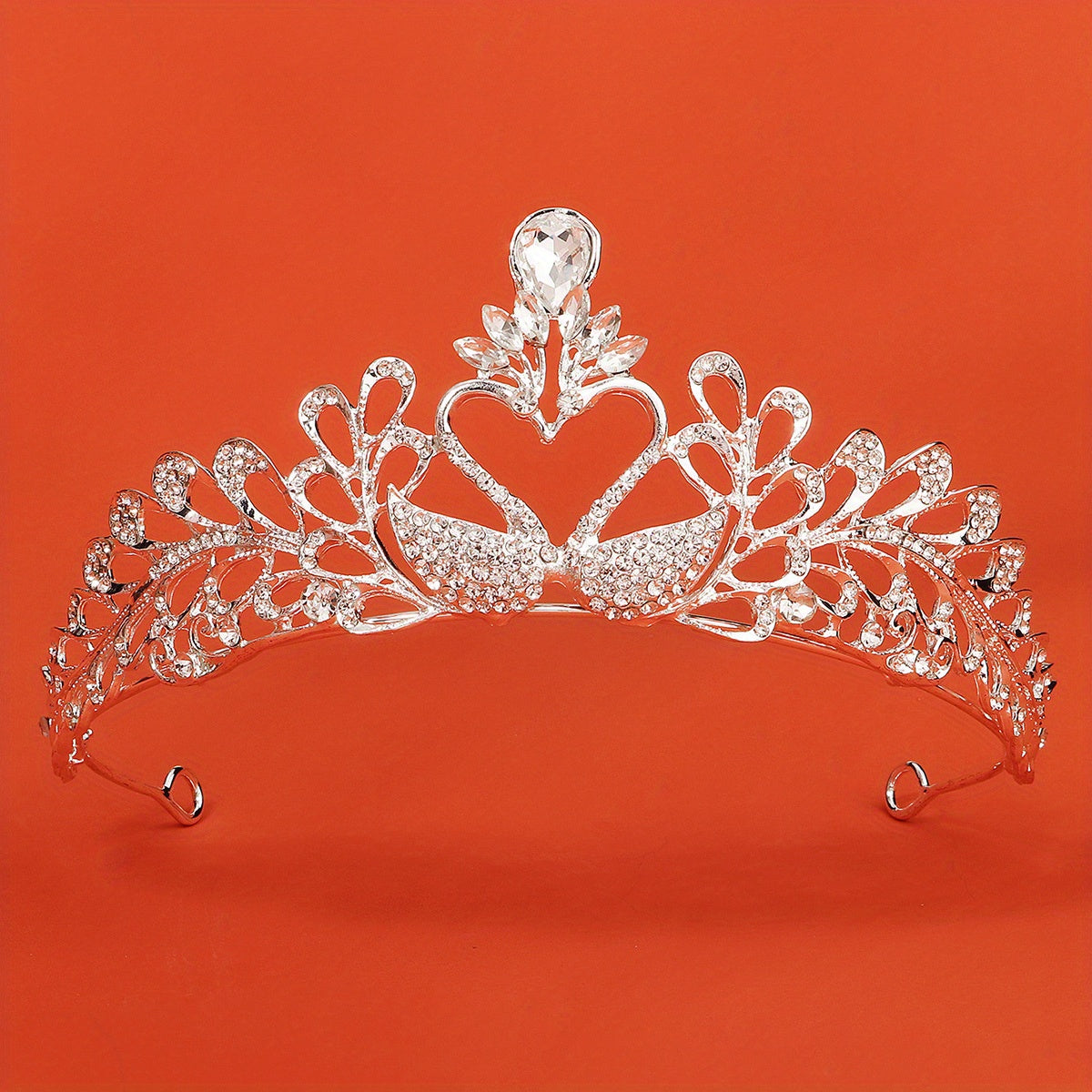 Sparkling Crystal Crown Princess Tiara Golden Wedding Headband