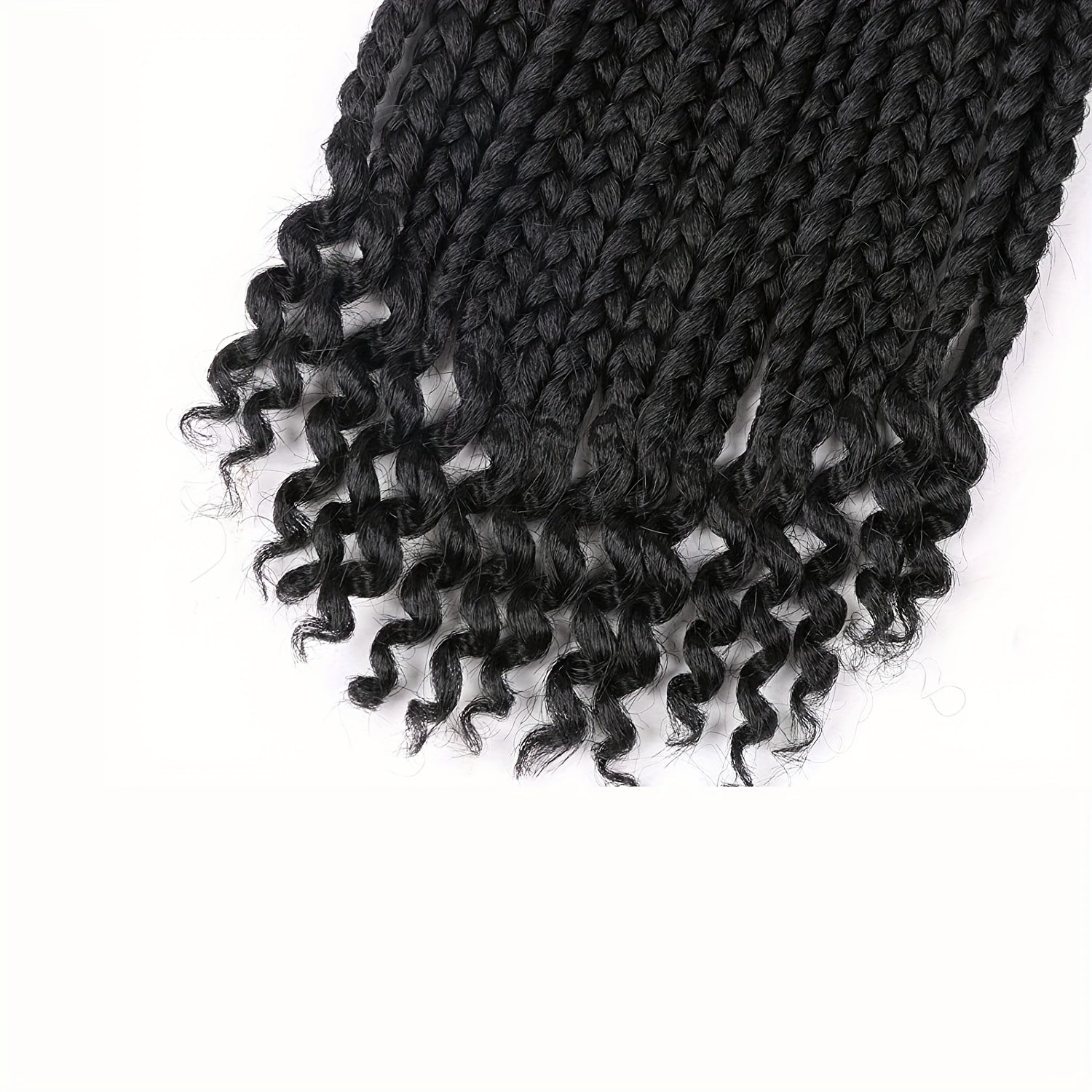 Short Bob Crochet Bohemian Box Braids with Curly Ends