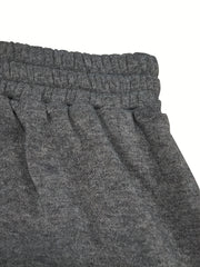  Solid High Rise Jogger Trousers