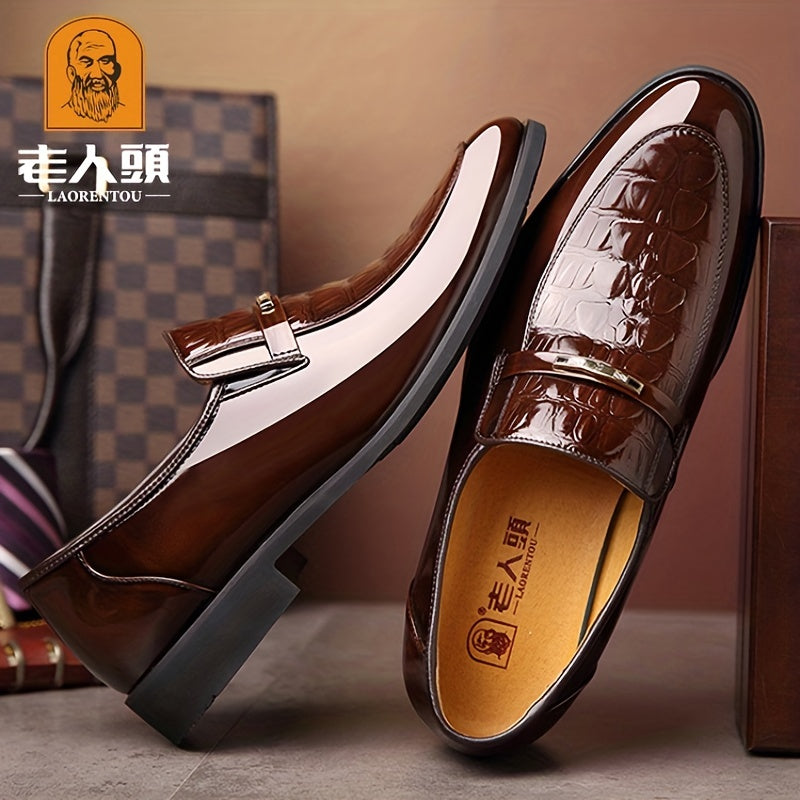 Men's No Tie Slip On Dress Shoes, Assorted Colors