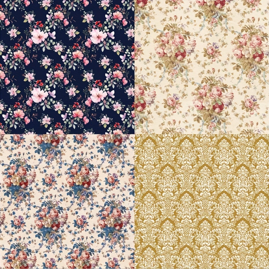 DIY American Themed Scrapbook Paper 6 inch Single Sided Flower Patterns