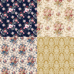 DIY American Themed Scrapbook Paper 6 inch Single Sided Flower Patterns