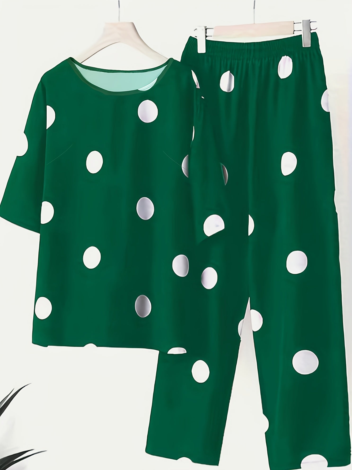  Polka Dot Tee & Pants 2pcs Set