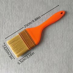 1pc 2 3 4 Long Plastic Brush Red Curved Handle Thicken Brown Nylon B
