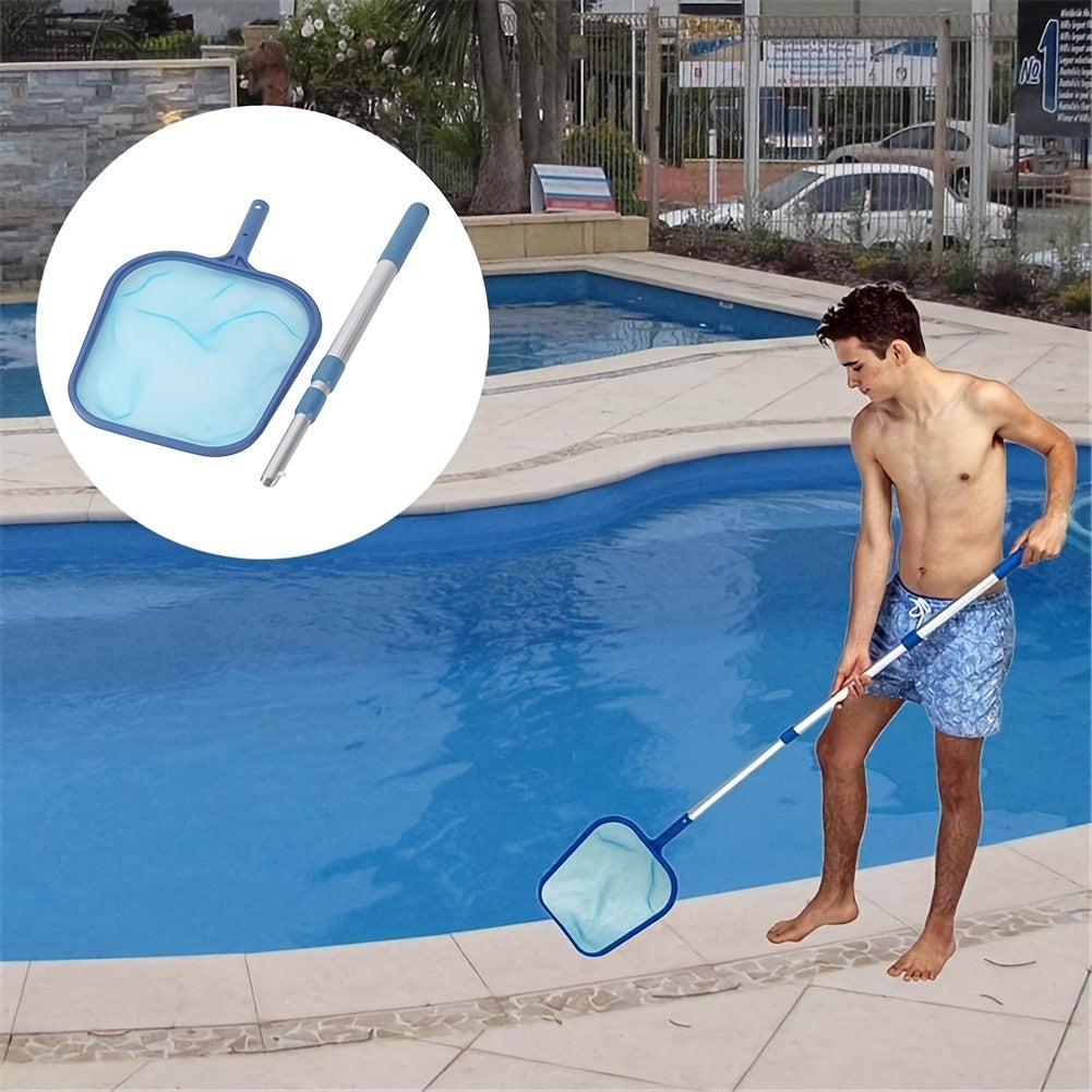 Pool Skimmer Net w/ 41' Telescopic Pole - Leaf Skimmer Mesh Rake Net