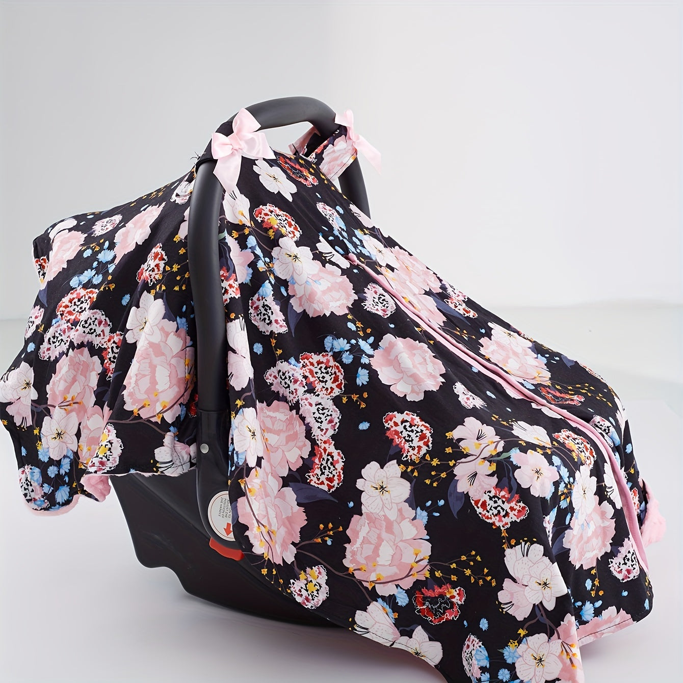 Flower Printed Butterfly Knot Car Sunshade Cover