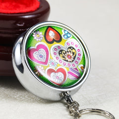 Portable Metal Ashtray Keychain Outdoor Car Smoking Accessory