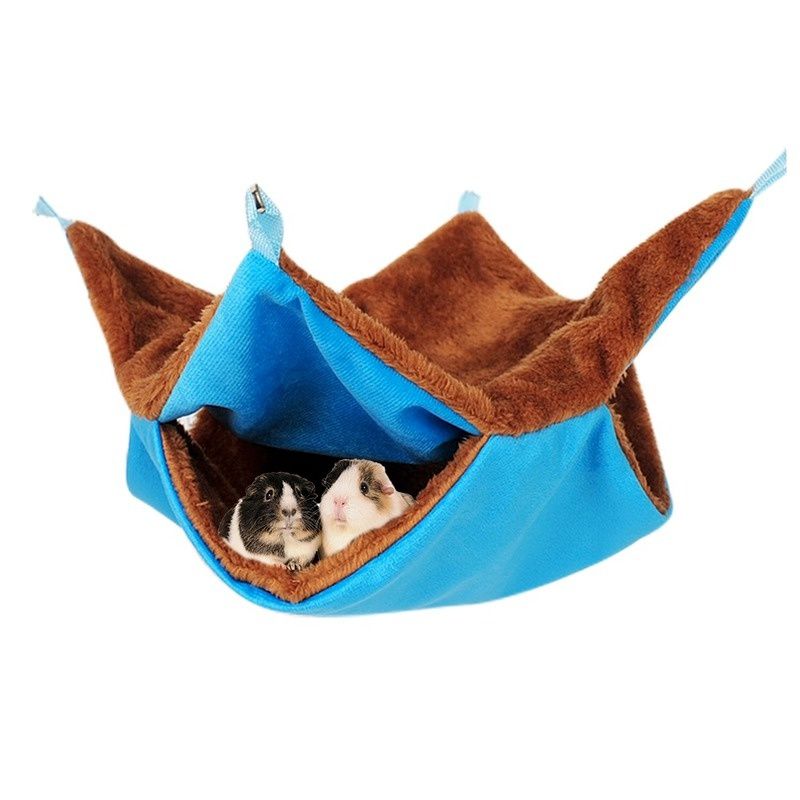 Plush Double Layer Hanging Pet Nest for Small Pets Cozy Hammock Bed