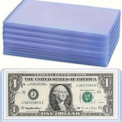 10pcs Currency PVC Coin Top Mount Sleeve Display Holder Clear