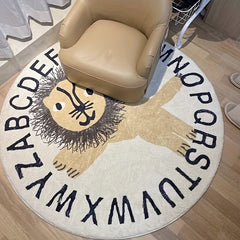 Soft Lion Pattern Rug for Home Decor