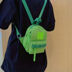 Mini Solid Backpack Purse Quilted Detail Shoulder Phone Bag