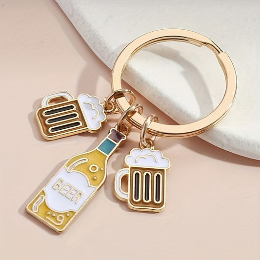 Beer Cup Pendant Keychain Christmas Party Halloween Holiday Gift