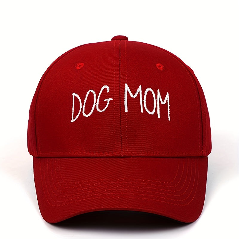 DOG MOM Embroidery Baseball Cap Cotton Dad Hat Adjustable Sun Hats For Women