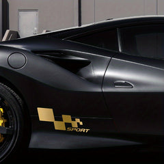 2pcs Reflective Racing Lattice Car Stickers. Square Graphic Design