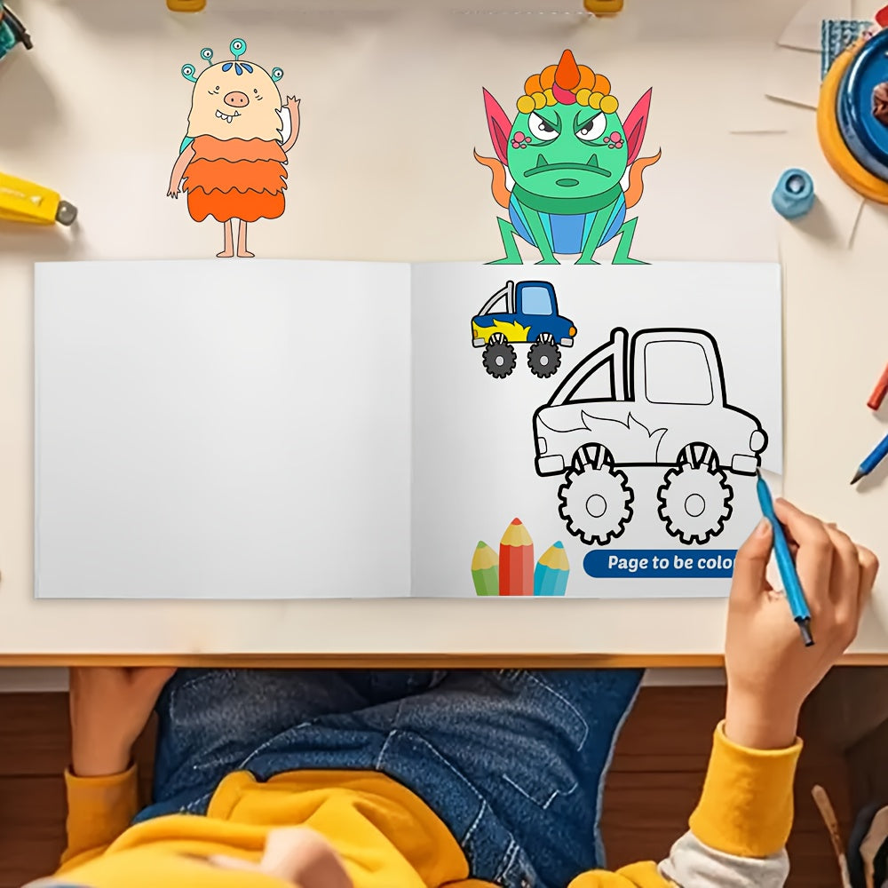 Kids' Car Doodle Activity Book with 36 Designs