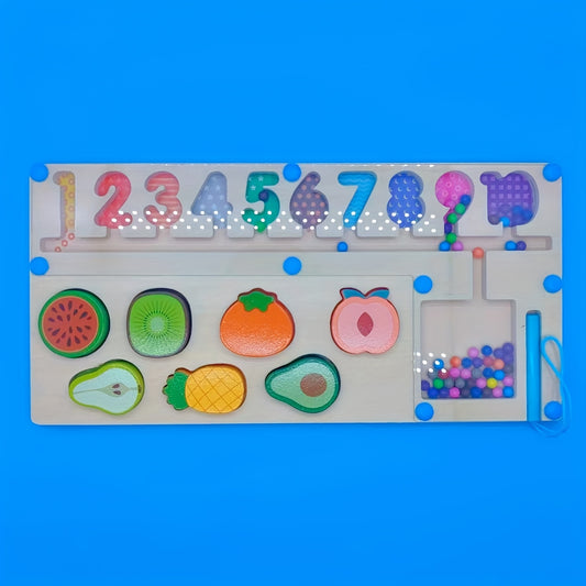 Magnetic Pen Rolling Ball Game Shape Number Matching Building Blocks