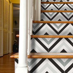 Scandinavian Style Vinyl Stair Sticker Peel And Stick Staircase Decals