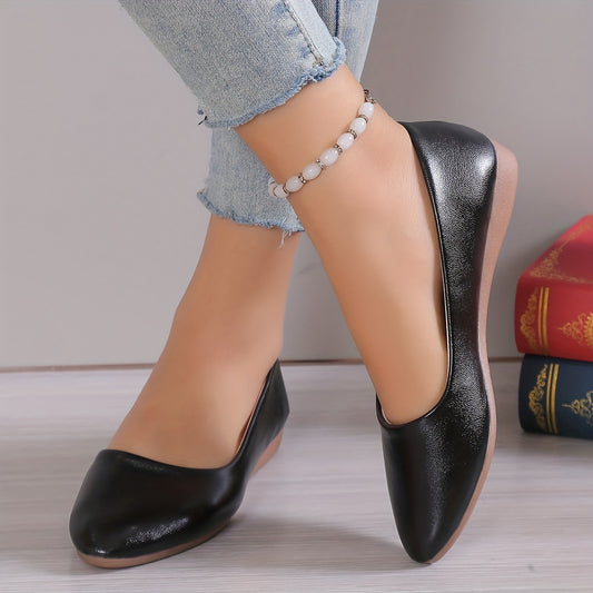 Women's Pointed Toe Ballet Flats Soft Slip-On Shoes