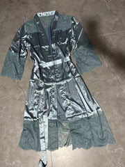  Satin Lace Nightgown Women's Plus Sleepwear Robe